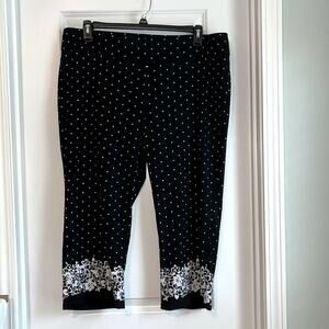 ⚡️ 3 for $30 ⚡️ Avenue Black and White Polka Dot Crop Pants